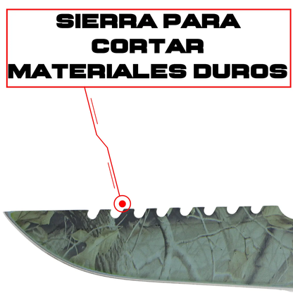 Cuchillo Tactico Con Diseño Camuflaje Bosque Seco Residen Evil Militaría