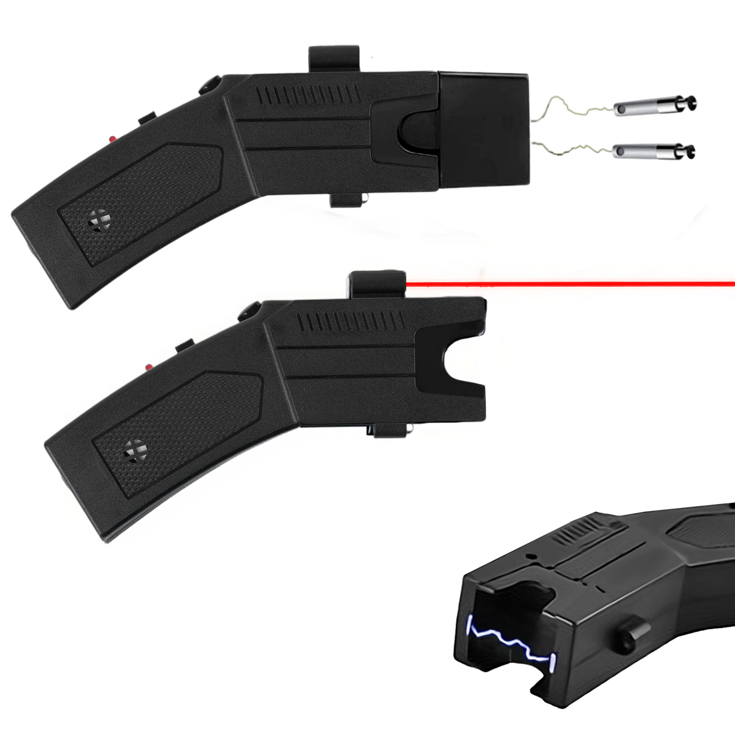 Pistola Taser Paralizador 3 Cartuchos Funda P/ Cinto Descargador