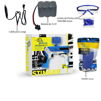 Pistola Electrica Hidrogel Gelbee Stinger + 20,000 Bbs Kit