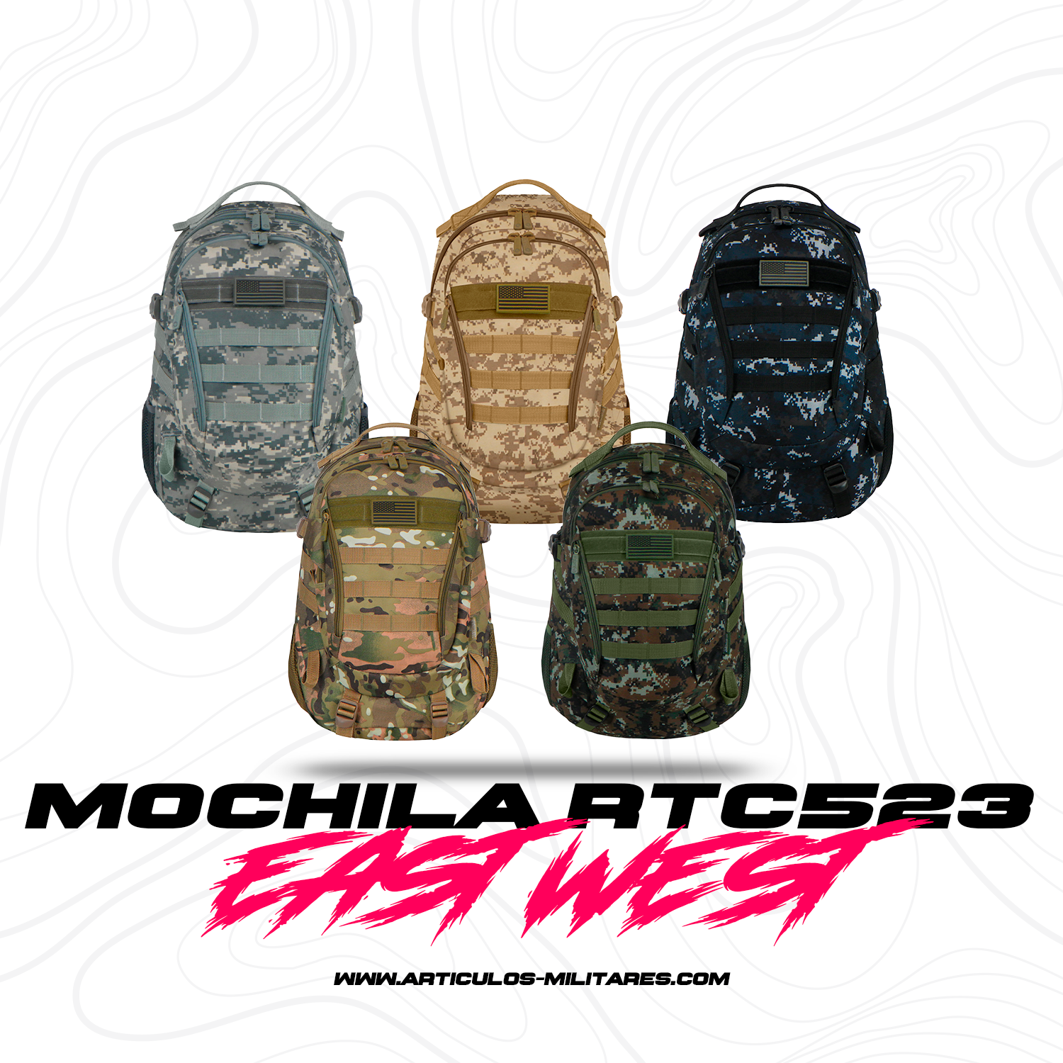 Mochila Tactica Eastwest Us Rtc 523 Residen Evil Militaria