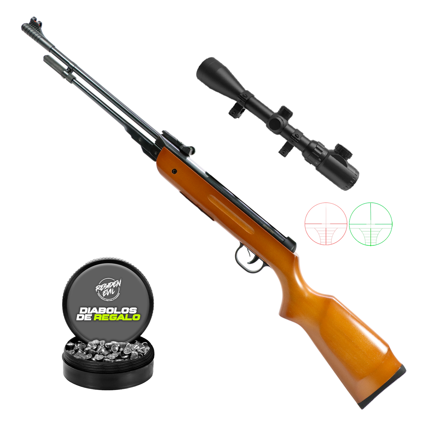Rifle Deportivo De Aire Aztk Lince 5.5 Mm KIT