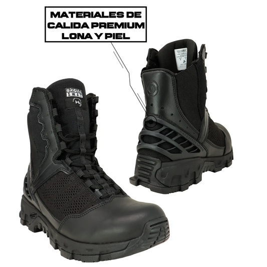 Botas Tácticas Alpha Freedom 8 Negras (Largas) ORIGINAL SWAT