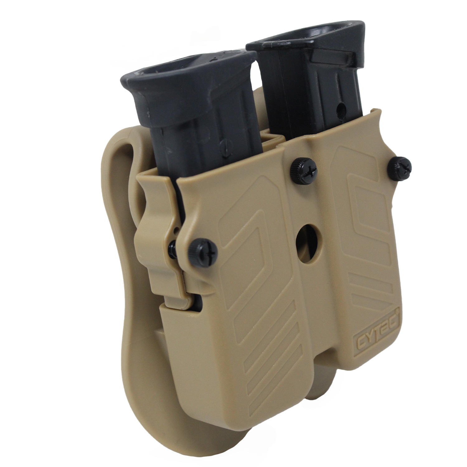 Porta Cargador Doble Universal Cytac De Polimero Ligero