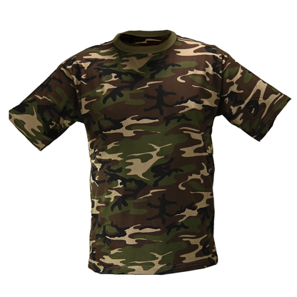 Playera Camuflada Manga Corta Algodón Hombre