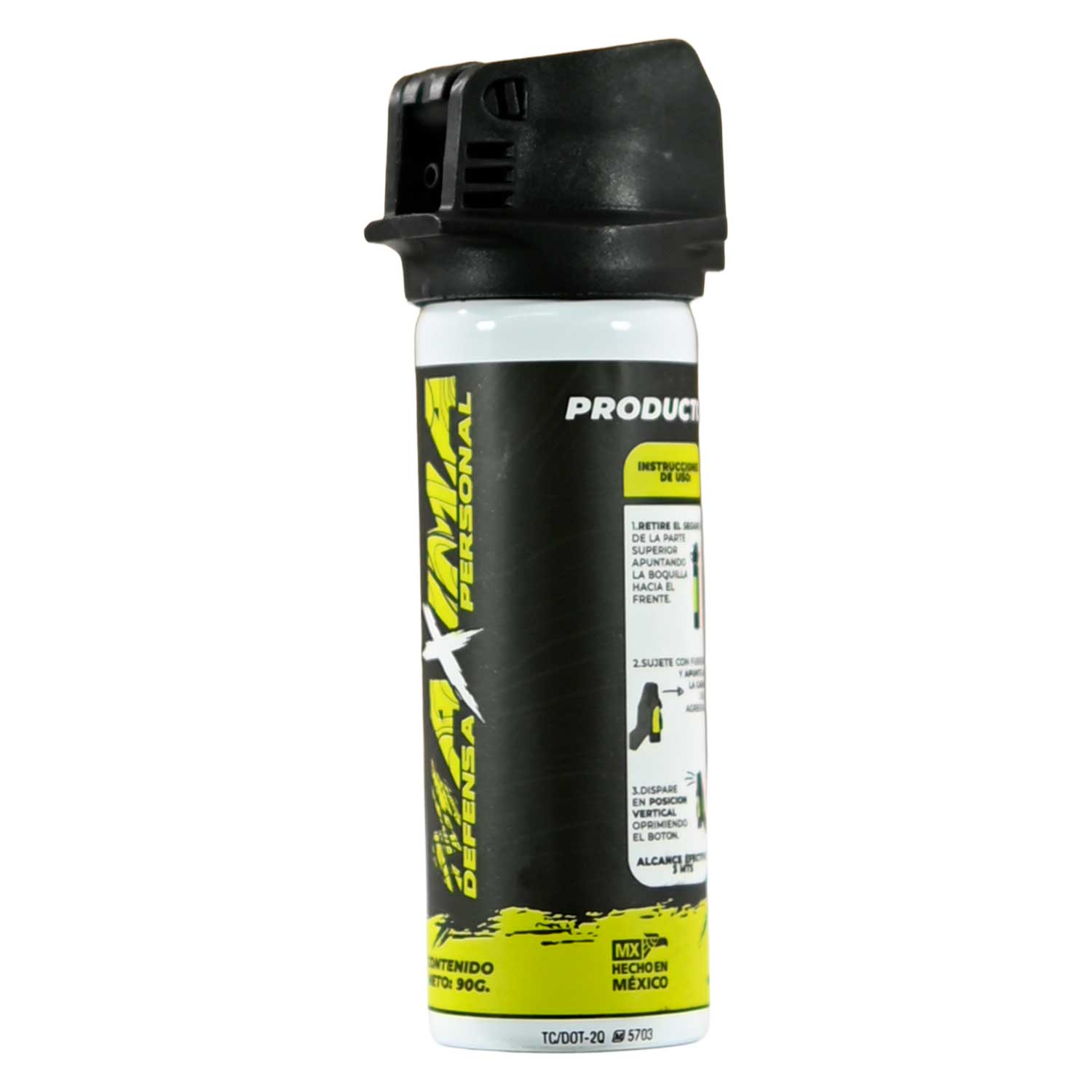 Gas Pimienta 90g paquete de 6 piezas Con Tapa de seguridad. Máxima