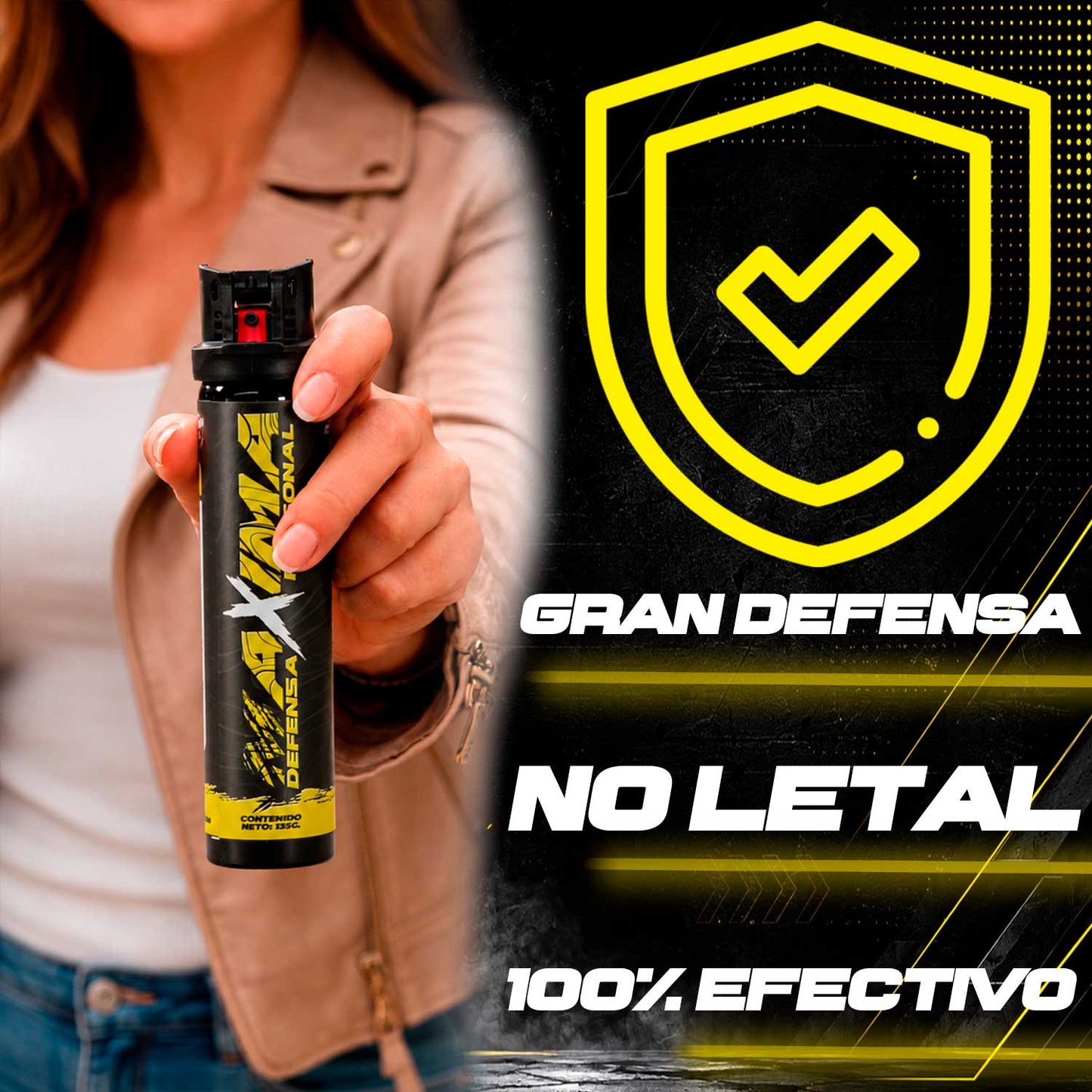 Gas Pimienta Lacrimogeno 135 gr Con Tapa De Seguridad Marca Maxima Máxima