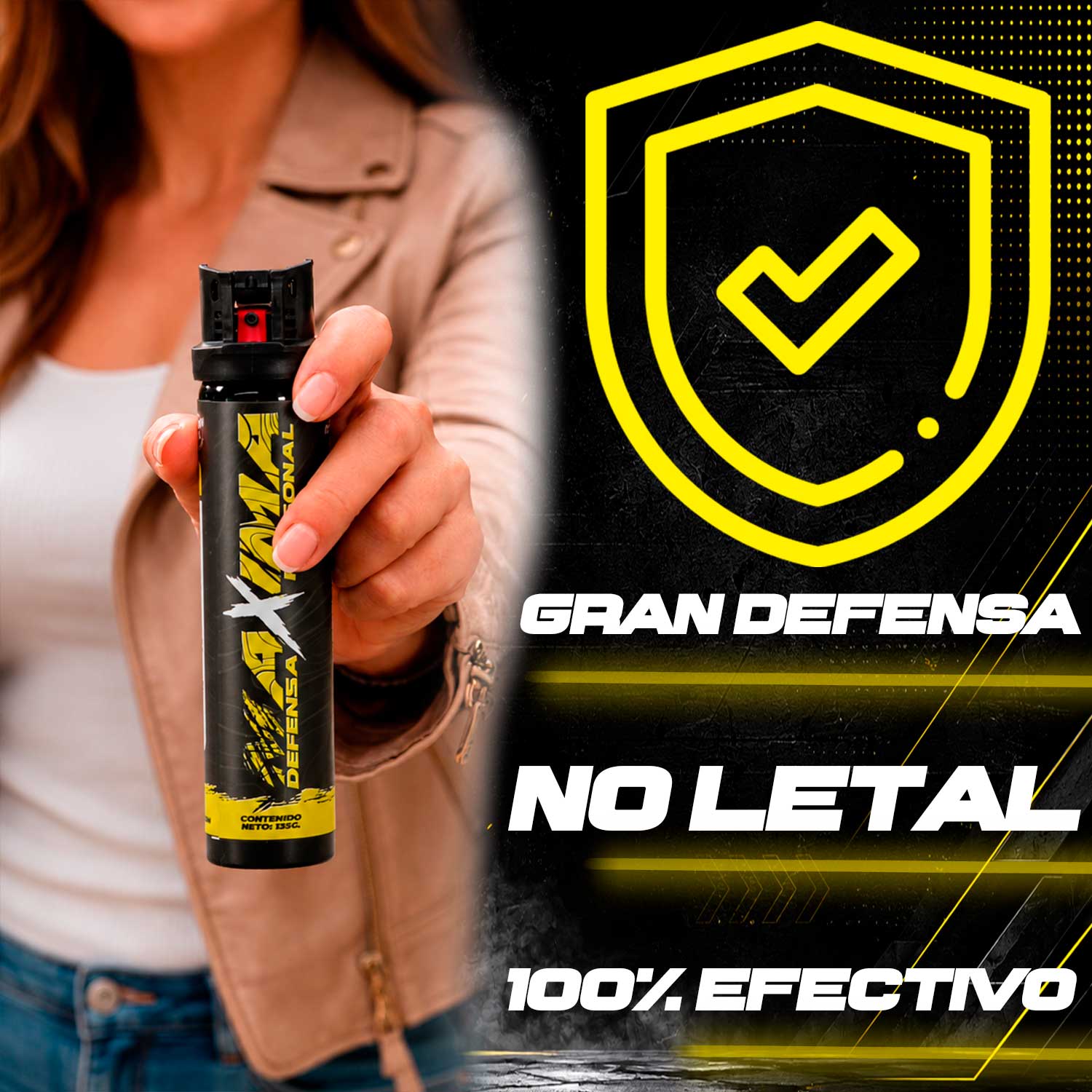 Gas Pimienta Lacrimogeno 135 gr Con Tapa De Seguridad Marca Maxima Máxima