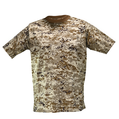 Playera Camuflada Manga Corta Algodón Hombre