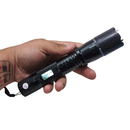 Linterna Taser Defensa Personal con apuntador Laser Police