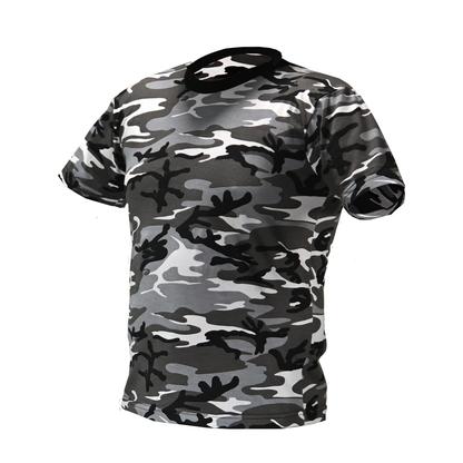 Playera Camuflada Manga Corta Algodón Hombre
