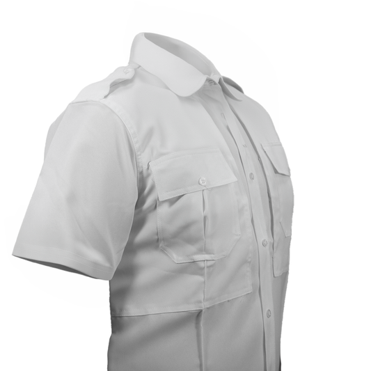 Camisa Táctica Uniforme Azul y Blanco Policía Botones Simulados