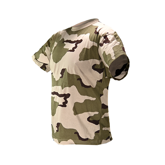 Playera Camuflada Manga Corta Algodón Hombre