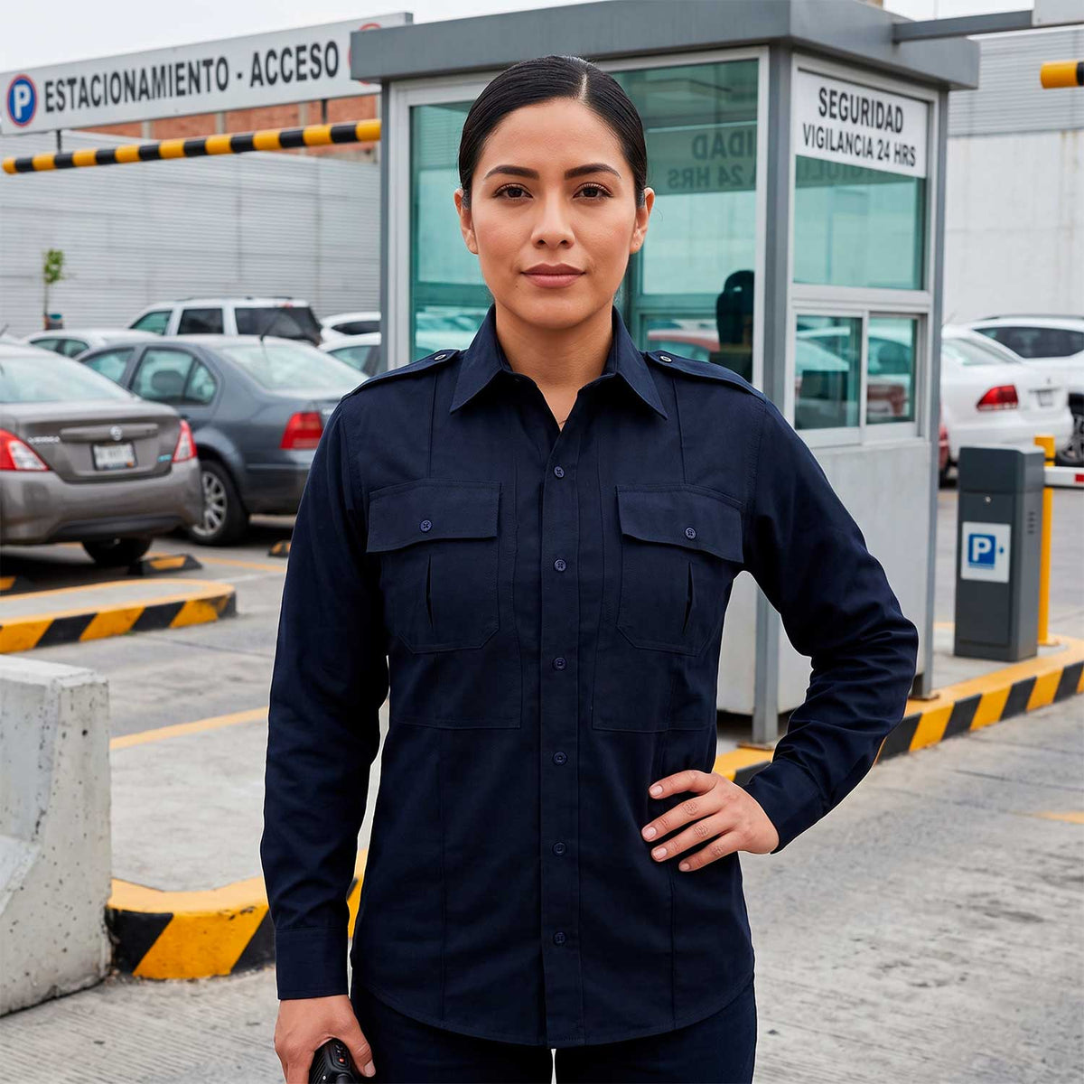 Camisa Táctica Uniforme Azul Marino Manga Larga Policía Residen Evil Militaría