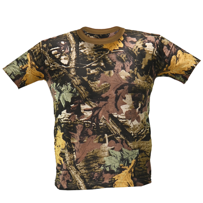 Playera Camuflada Manga Corta Algodón Hombre