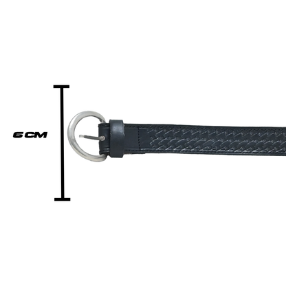 Cinturón Táctico Labrado Cuero-nylon Hebiila De Metal