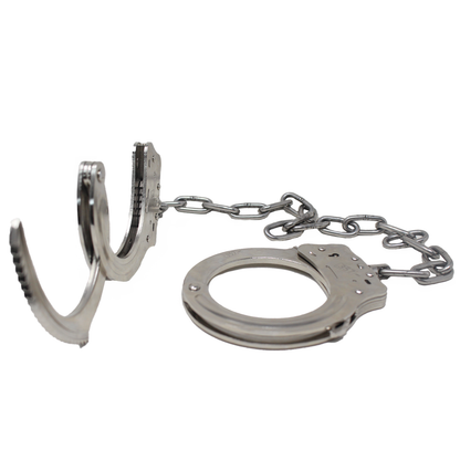 Esposas Policiales Con Cadena Para Pies De Acero