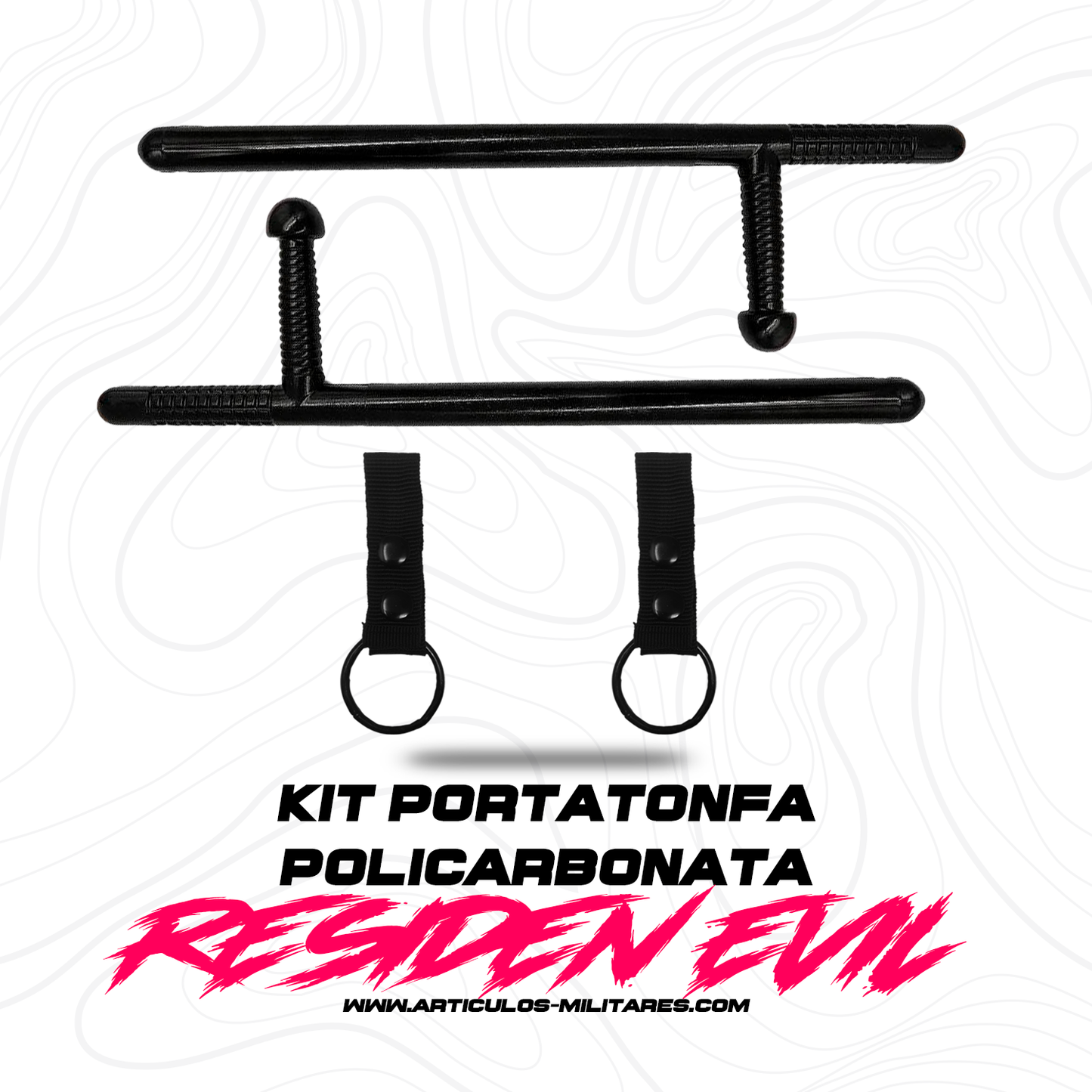 Kit 2 Porta Tonfas 2 Pr24 De Policarbonato Policíaca.