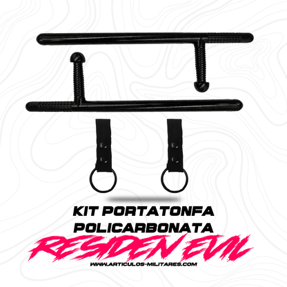 Kit 2 Porta Tonfas 2 Pr24 De Policarbonato Policíaca con diseño táctico y temática Resident Evil. Ideal para uso profesional en seguridad.