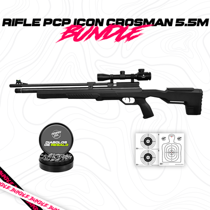 Rifle De Diabolos 5.5mm Accion Pcp Crosman Icon 900 Fps KIT Crosman
