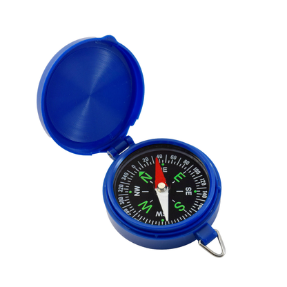 Brújula Escolar Azul con cordón para colgar