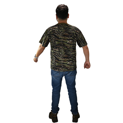 Playera Camuflada Manga Corta Algodón Hombre