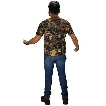 Playera Camuflada Manga Corta Algodón Hombre