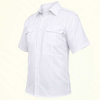 Camisa Táctica Uniforme Azul y Blanco Policía Botones Simulados Residen Evil Militaría