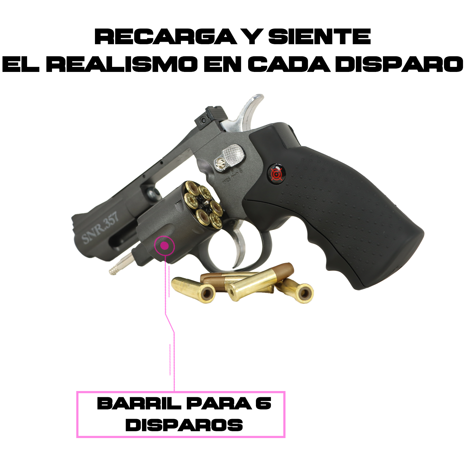 Revolver Corto Crosman 357 Co2