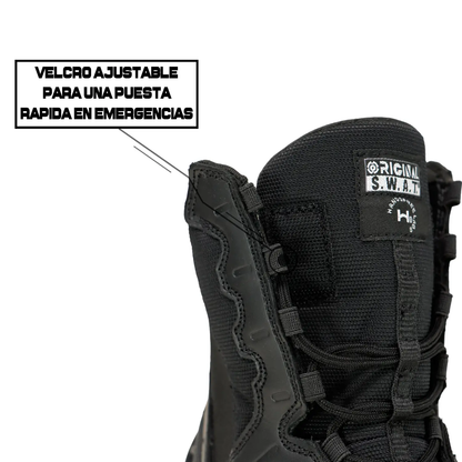 Botas Tácticas Alpha Freedom 8 Negras (Largas) ORIGINAL SWAT