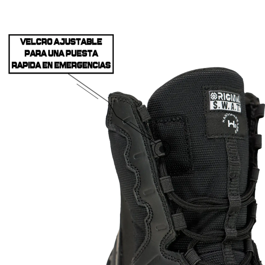 Botas Tácticas Alpha Freedom 8 Negras (Largas) ORIGINAL SWAT