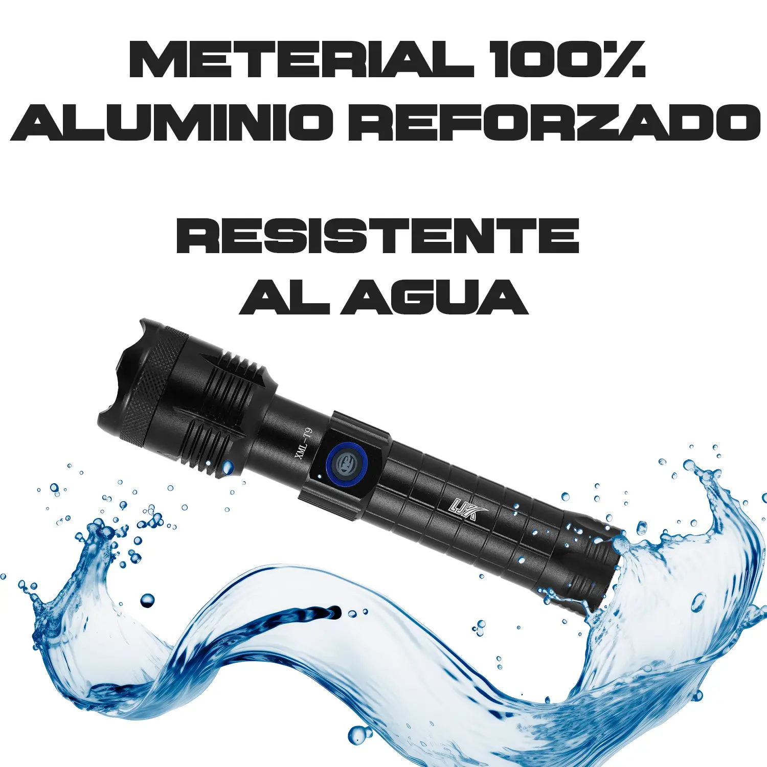 Linterna Led Resistente Al Agua Ljk De Aluminio Recargable