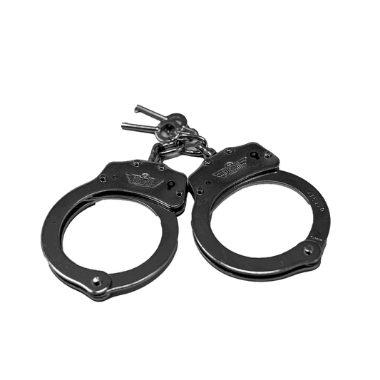 Esposas Seguridad Policiacas De Acero 2 Llaves Uzi Negras