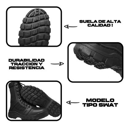 Botas Tipo Swat Negra Táctica Ligera Comando Militar