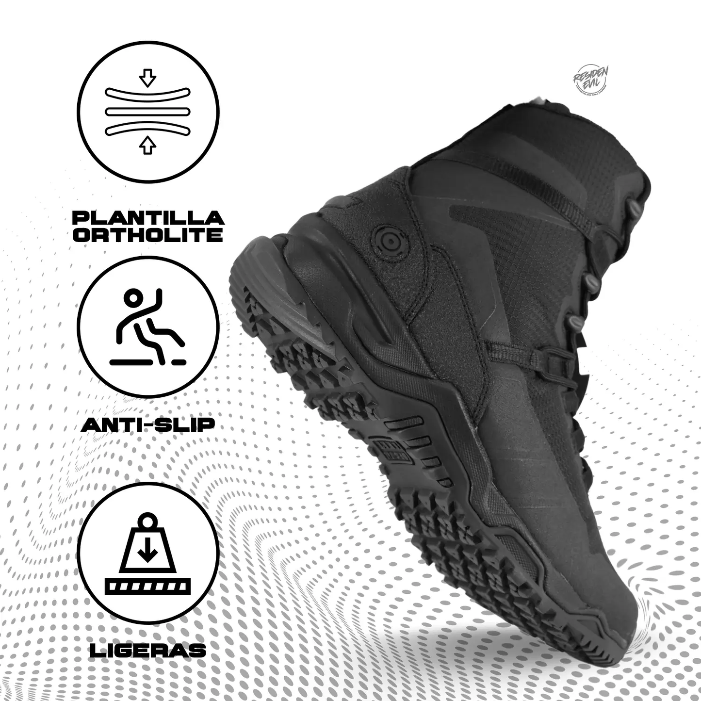 Botas Tácticas Alpha Fury 2.0 Ortholite Negras ORIGINAL SWAT
