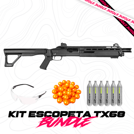 Escopeta Traumática kit C02 T4e Tx68 Defensa Personal .68 Potente