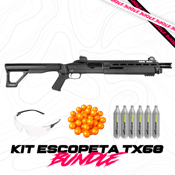 Escopeta Traumática kit C02 T4e Tx68 Defensa Personal .68 Potente