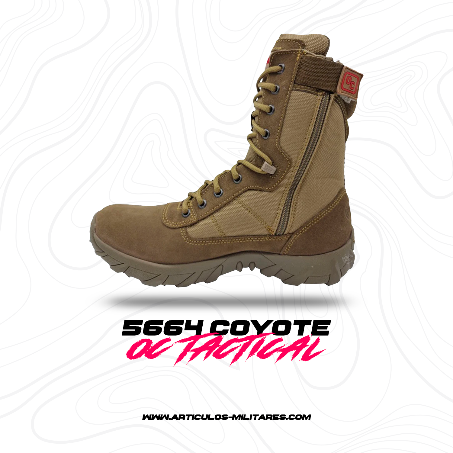 Botas Hombre Tácticas Seguridad Senderismo Oc Tactical Coyote 5664