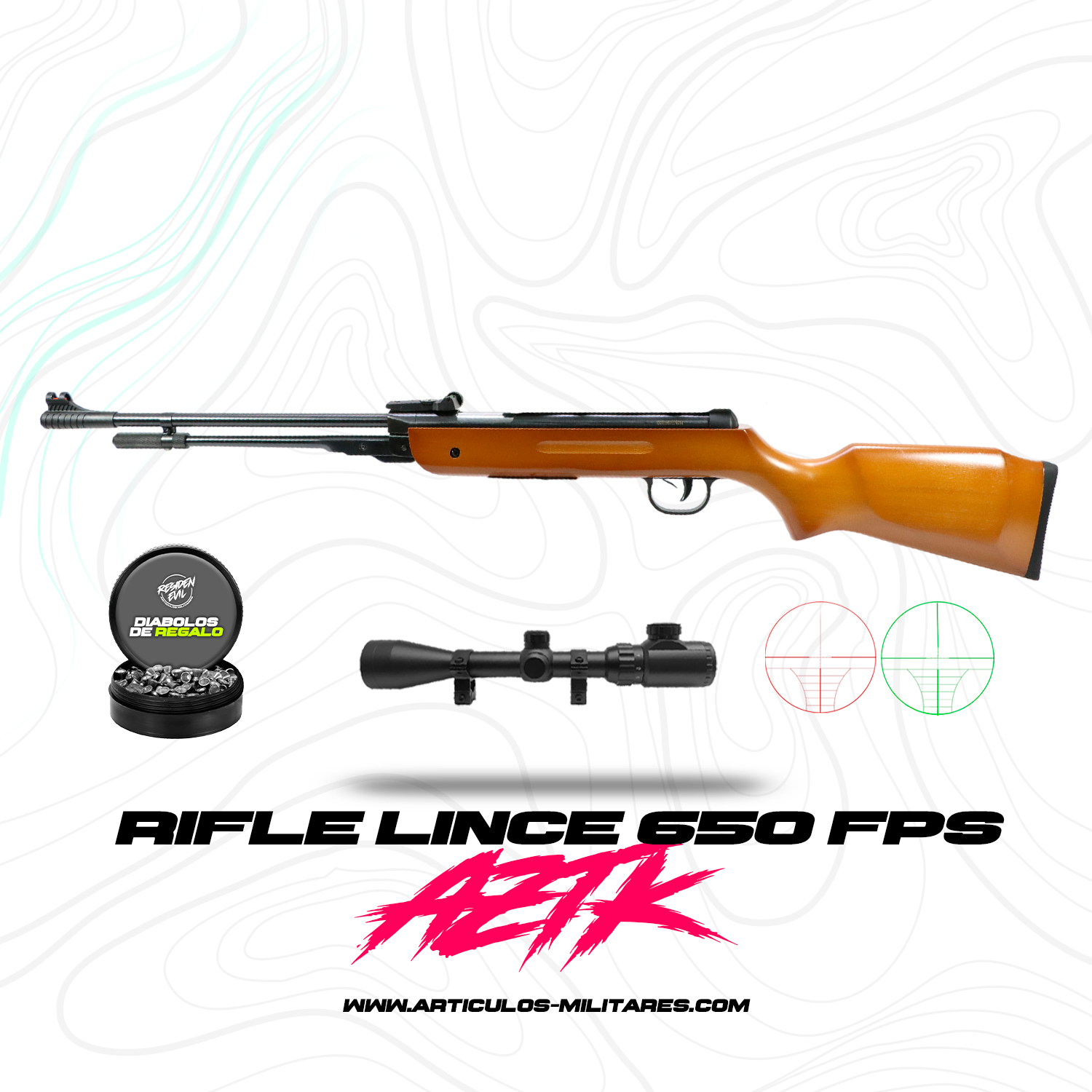 Rifle Deportivo De Aire Aztk Lince 5.5 Mm