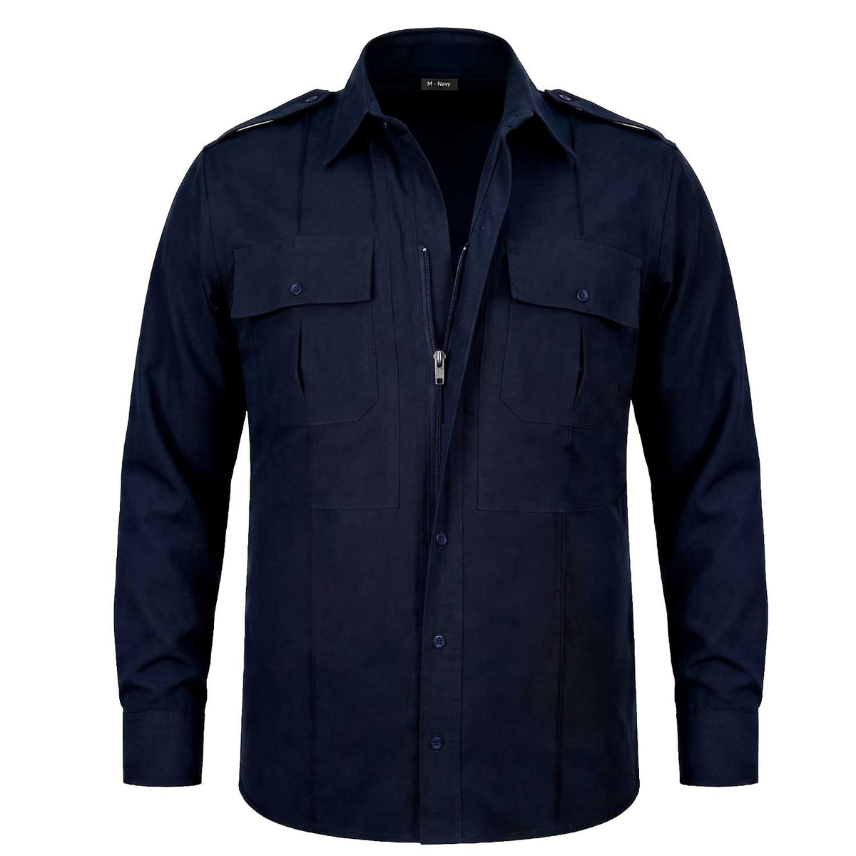 Camisa Táctica Uniforme Azul Marino Manga Larga Policía Residen Evil Militaría