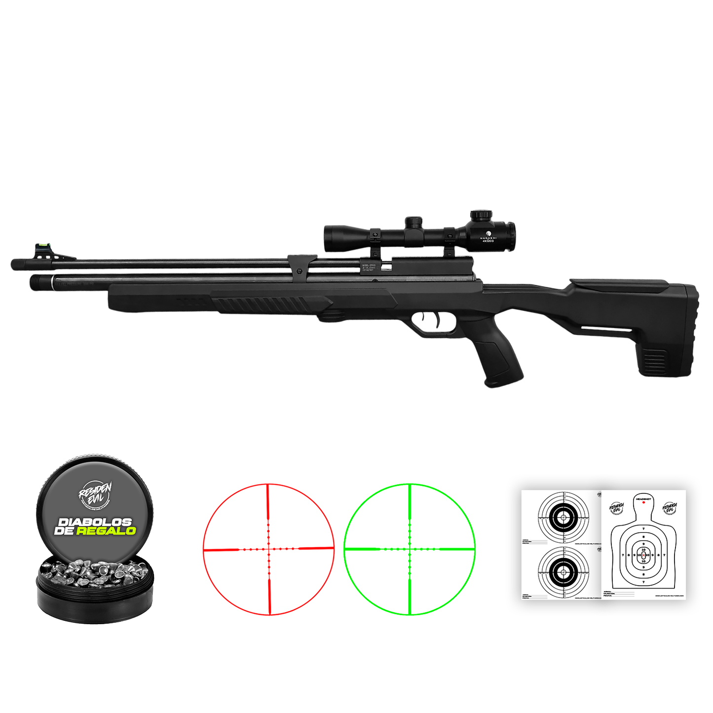 Rifle De Diabolos 5.5mm Accion Pcp Crosman Icon 900 Fps KIT