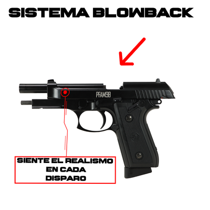 Pistola PFAM9B Blowback Fullmetal De Co2 CROSMAN