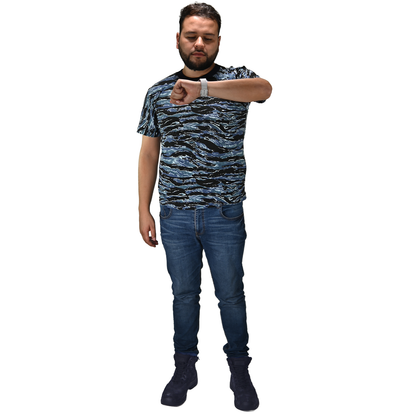 Playera Camuflada Manga Corta Algodón Hombre