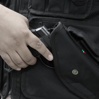 Chaleco Tactico Con Porta Pistola Y Cargadores Ajustable