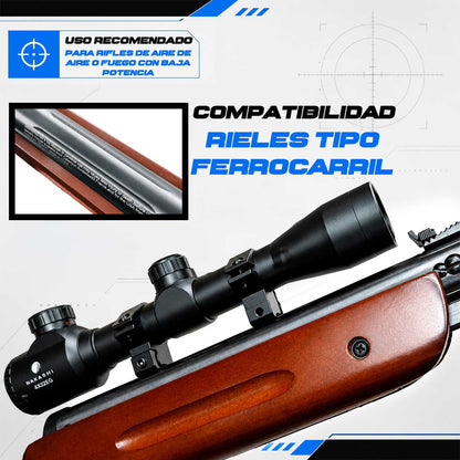 Mira Telescópica 4x32eg Retícula Iluminada Verde Rojo Nakashi Residen Evil Militaría