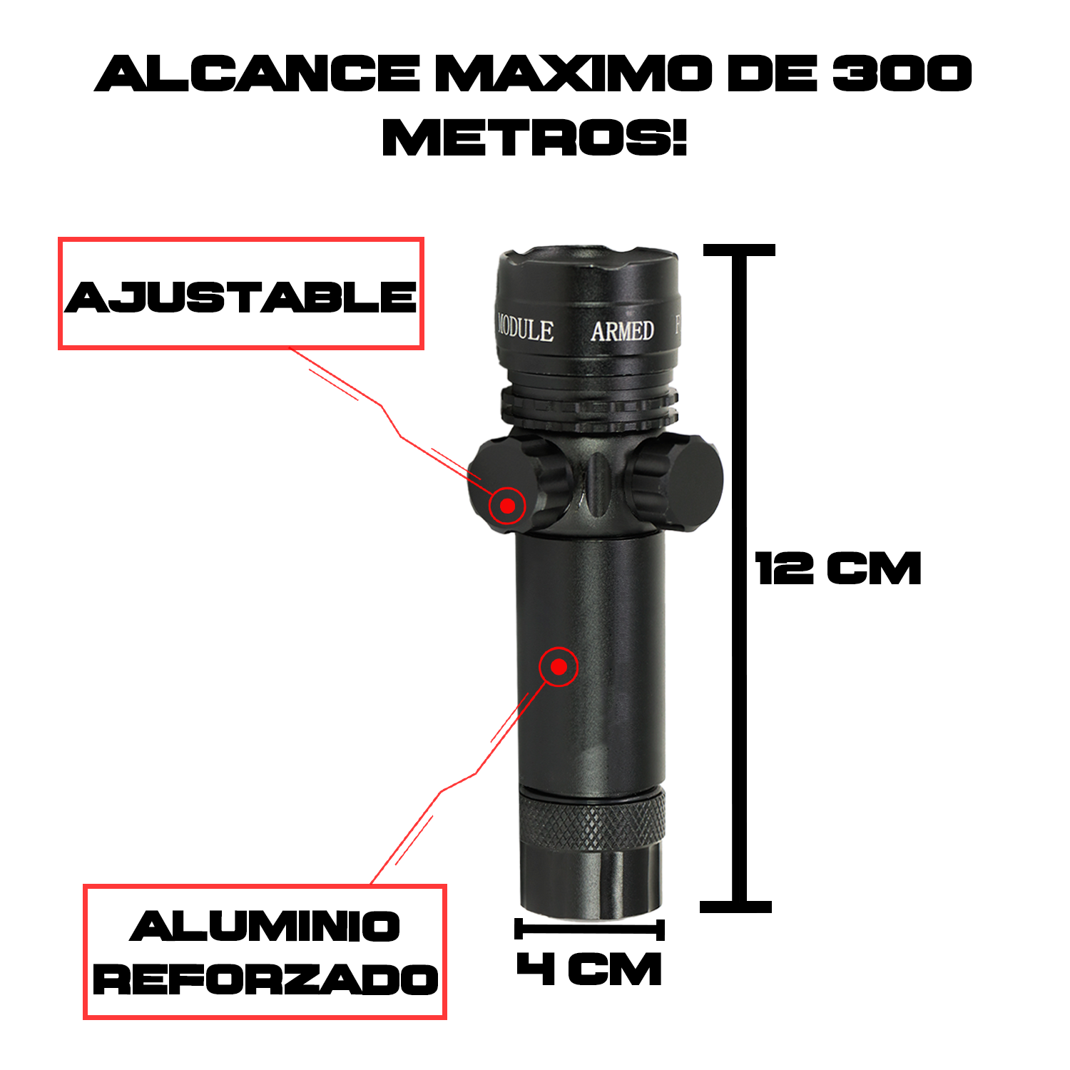 Mira Tactica Laser Verde Con Montura