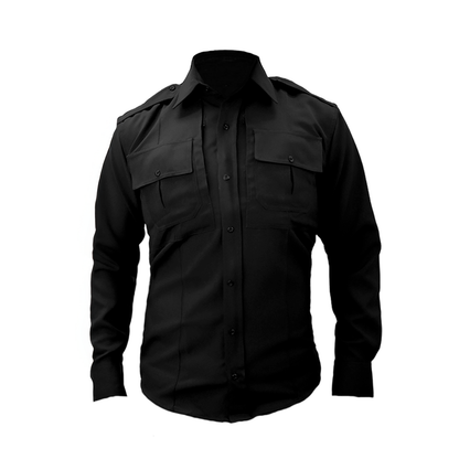 Camisa Tactica Uniforme Policia Cierre Simulado Manga Larga