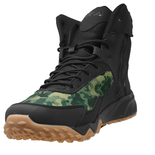 Botas Tacticas Fila Chastizer Negra Camu Cierre Original