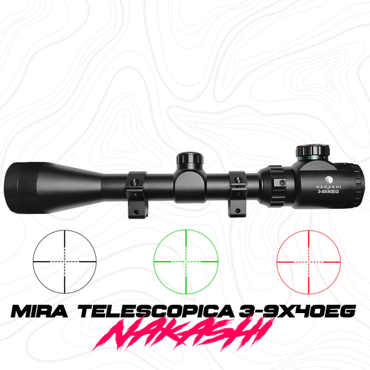 Mira Nakashi 3-9x40EG Mildot iluminación de retícula