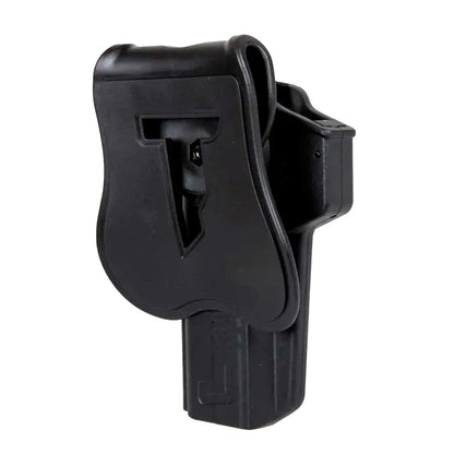La funda para armacytac 1911 5 con polímero de grado militar mejorado, proporciona una estructura más resistente y firme, protegiendo el arma de golpes y movimientos bruscos sin sacrificar comodidad.