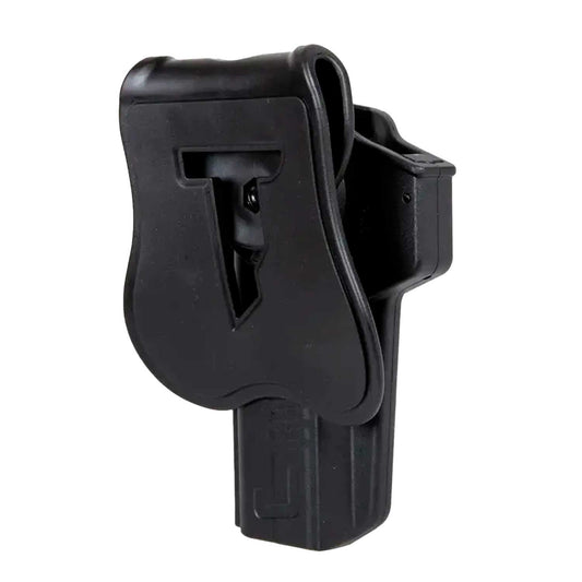 La funda para armacytac 1911 5 con polímero de grado militar mejorado, proporciona una estructura más resistente y firme, protegiendo el arma de golpes y movimientos bruscos sin sacrificar comodidad.